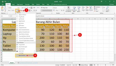 Tips dan Trik dalam Membuat Tabel di Excel